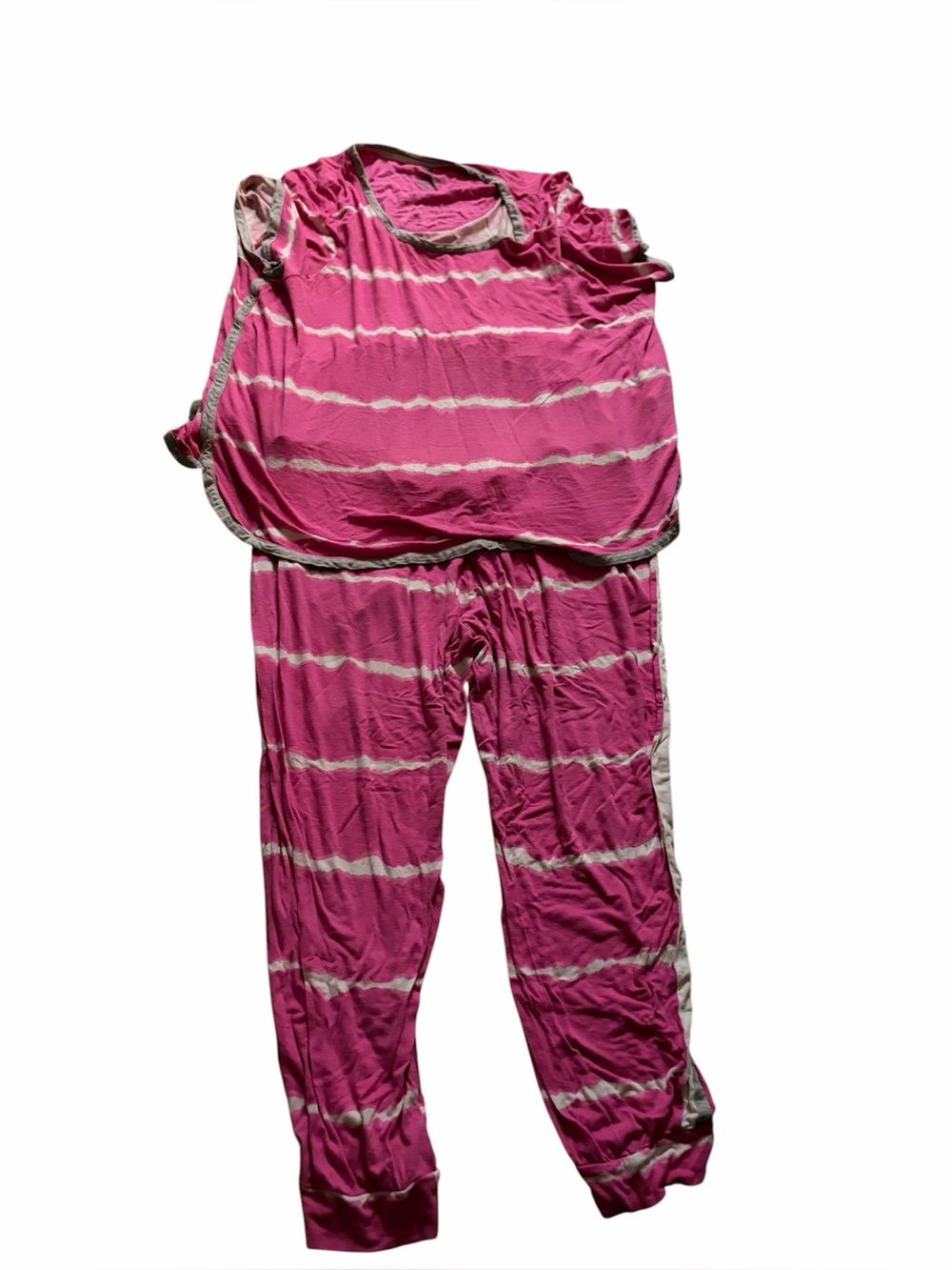Secret Treasures Pink and White Striped Pajama Set